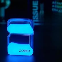 ZORRO Luminous Quicksand Kerosene Lighter, Windproof with Classic Grinding Wheel Ignition, Brilliant Color Design, Unique Gift for Men White Luminous