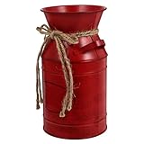 Jarra de leche de granja: el cubo de flores es de estilo europeo, simple y elegante, lata de leche para decoración