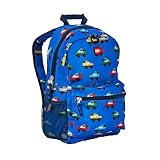 LEGO アイコニックプリント キッズ スクール バックパック ブックバッグ 旅行 外出先 新学期 男の子 女の子, ブルーの車。, One Size, クラシックスタイル