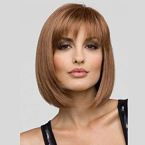 Peluca Bob Corta, pelucas Bob, pelo sintético, peluca corta y Liso con