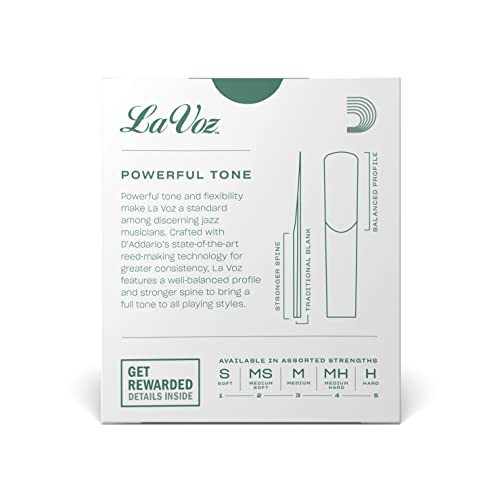 D’addario La Voz Bb Clarinet Reeds, Strength Soft, 10-Pack (Rcc10Sf) #TOP2