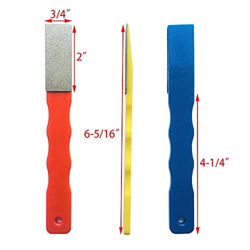 Dmd Diamond Color Coded Mini Diamond Hone Kit 3Grits 220400600 Flat Hand File Knife Sharpener Redyellowblue S4 Yellow Blue Red Sp 008 #TOP1