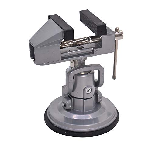 Findmall DOES NOT APPLY Vacuum Base Vise Portable Base Vise 3.15 Inch Jaw Width Pivots Multi-Angle Rotate 360°For Various Smooth Work Surfaces cover