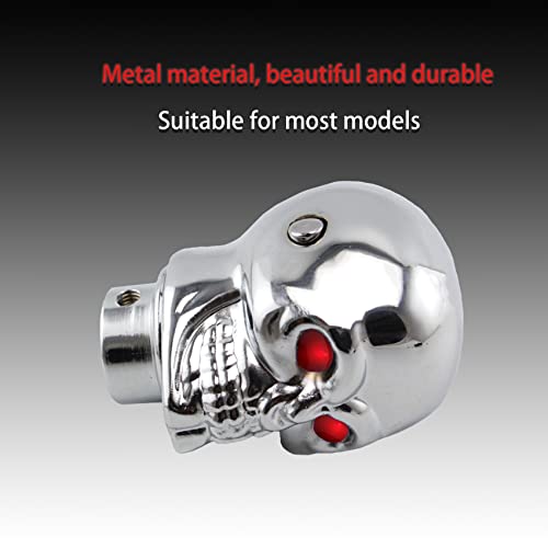 Asubha Skull Shift Knob, Skull Gear Shift Head Resin Shifter Knob, Automatic Car Stick Shift Handle, Universal Skull Head Gear Shift Knobs Fit Most Automatic Transmissions (Red) #TOP3