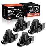 A-Premium 4-PC Reverse Backup Parking Assist Sensor Compatible with Select Toyota & Lexus Models - 4Runner, IS200t, IS250, IS300, IS350, RC200t, RC300, RC350, Replace# 89341-53030, 89341-35010