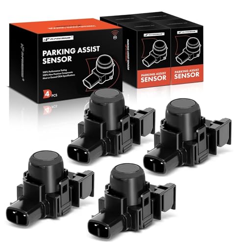 A-Premium 4-PC Reverse Backup Parking Assist Sensor Compatible with Select Toyota & Lexus Models - 4Runner, IS200t, IS250, IS300, IS350, RC200t, RC300, RC350, Replace# 89341-53030, 89341-35010