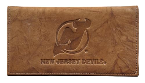 Rico New Jersey Devils NHL Embossed Brown Checkbook Cover