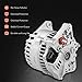 A-Premium Alternator Compatible with Ford Ranger 2001-2009 & Mazda B2300 2001-2009, L4 2.3L, 110Amp 12V 6-Groove Pulley Clockwise, Replace# 400-14061
