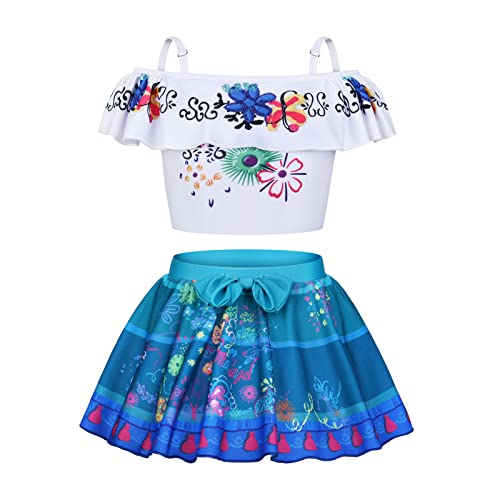 URAQT Disfraz Mirabel, Bañador de Dos Pieza para Niñas Cómodo y Suave, Bañador Niña con...