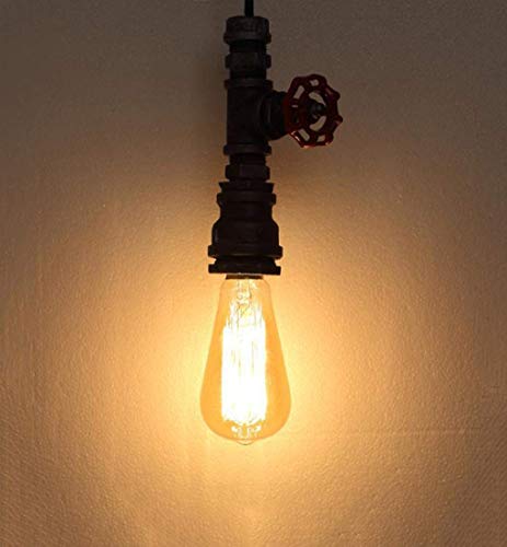 Luz colgante vintage para decoración del hogar con detalles de tubería texturizada 5