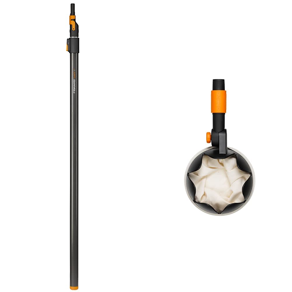 Fiskars Teleskop-Stiel für QuikFit Werkzeug-Köpfe + Obstpflücker QuikFit Stiele, Werkzeugkopf