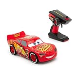  Disney Store Lightning McQueen - Coche de juguete con control remoto de 6 pulgadas, con el clásico Lightning McQueen y mando a distancia en forma de volante, adecuado para mayores de 3 años