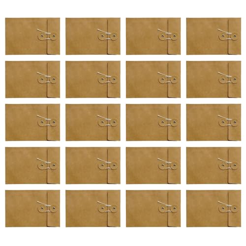 20PCS/セットペーパーエンベロープ招待状はがき封筒紙ファイルブラウンカードドキュメント主催者