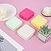 Klyuqoz 4 Pcs Plastic Square Cotton Pad Holder - Multicolor, Solid - Cosmetic Case - Travel & Portable - Suitable for Makeup Remover Cotton Pads & Balls