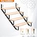 Toriexon Steel Stair Step Riser 2 Pack, 4-Step Steel Stair Stringer, One Step Stair Stringer for Outdoor Steps and Outdoor Stairs