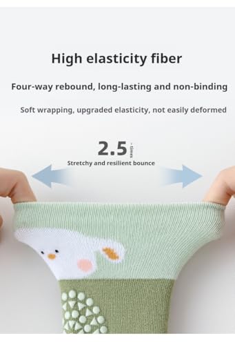 Baby Toddler Knee High Non-Skid Socks Boy Girl Non Slip Socks Newborn Infant Floor Crawling Stockings 5 Pairs2