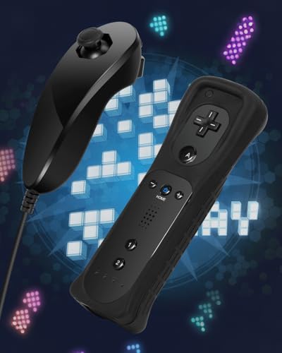 image for GLCONN Remote Controller with Nunchunk for Wii and Wii U Games - Contr