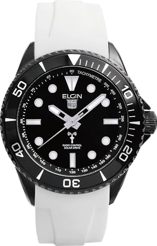 ELGIN エルジン 電波ソーラー腕時計|FK1427BR-BP ホワイトラバー