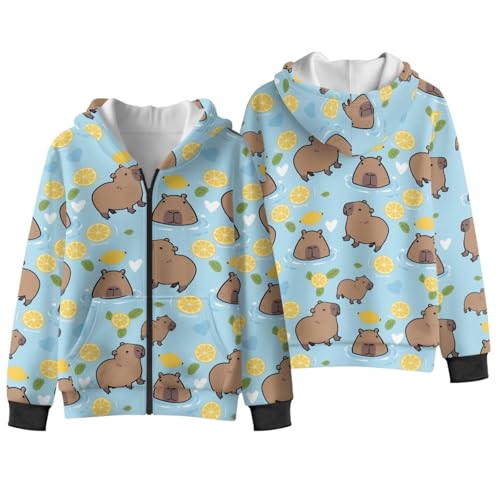 Kid's Zip Up Hoodies Fleece Hooded Sweatshirts Jackets with Pockets Warm Velvet Lining Long Sleeve Hoodies S-XL3