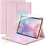 Ya en manzanajugosa.com: CACOE Funda Teclado para iPad 11.ª Gen (A16) / 10.ª Generación (11/10.9 Pulgadas) 2025/2022 con Touchpad, Iluminación de 7 Colores, [Español] Magnético Desmontable Bluetooth Teclado, Rosa