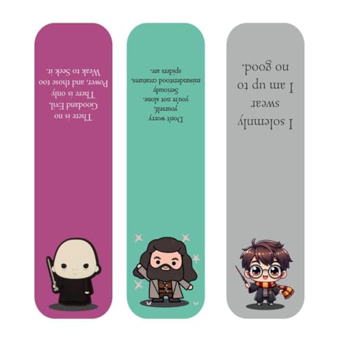 Image of Zesta Magnetic Bookmark for Books | Set of 7 Book Marks Aesthetic Magnetic | Cute Book Marker | Accessories for Booklovers & Gifts (Harry Potter Bookmark, 9X2.5 Cms)