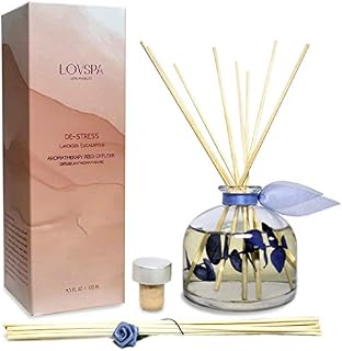 LOVSPA Lavender & Eucalyptus Scented Sticks Reed Diffuser Oil Gift Set | DE-Stress