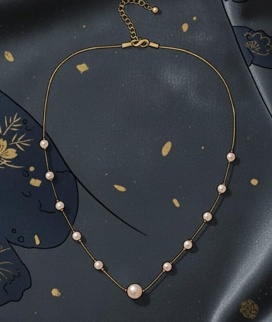 Harishree Enterprise Classic Rose Color Pearl Necklace with Thin Gold Chain - Review, Price and Buying Guide