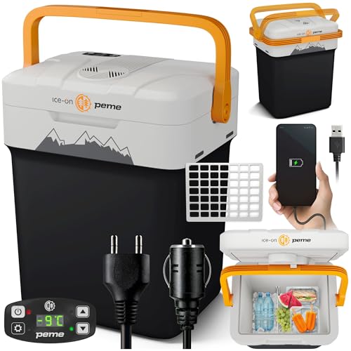 peme Essential Frigo Portatile 25,7L - Frigorifero Elettrico con Funzione Caldo/Freddo, Doppia...