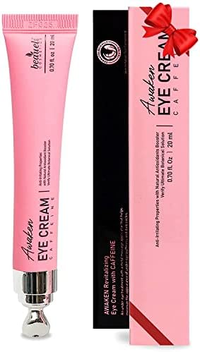 beaueli Eye Cream for Wrinkles, Caffeine Eye Cream Anti Aging, Hyaluronic Acid and Niacinamide Eye Cream for Dark Circles and Puffiness, Under Eye Cream Korean 0.7 fl. oz.