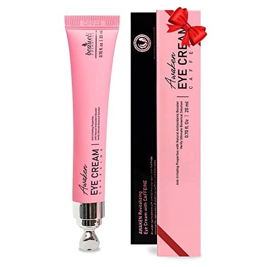beaueli Eye Cream for Wrinkles, Caffeine Eye Cream Anti Aging, Hyaluronic Acid and Niacinamide Eye Cream for Dark Circles and Puffiness, Under Eye Cream Korean 0.7 fl. oz.