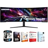 Samsung 57" Odyssey Neo G9 Dual 4K UHD Quantum Mini-LED Curved Gaming Monitor Bundle with Tech Smart USA Elite Suite 18 Standard Editing Software Bundle + 2 Year CPS Enhanced Protection Pack