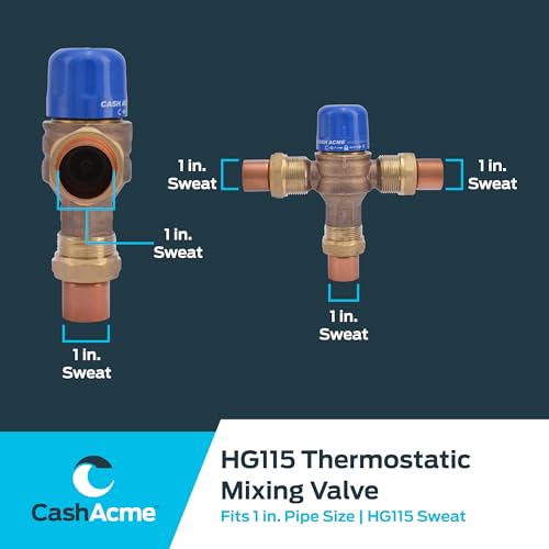 Cash Acme 1 Inch HG115 Sweat Thermostatic Mixing Valve, 24520 by Cash Acme - Image 5
