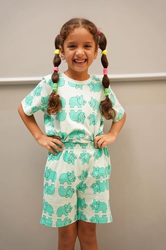 Image of Be Awara Kids Printed Half Sleeves T-shirt & Shorts Clothing Sets, 100% Cotton Soft Unisex Cord Set, Comfortable Wear for Kids With Cool Prints, Everyday Casual Wear for Boys & Girls