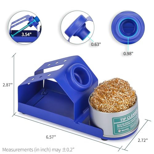 YIHUA M-2 Soldering Iron Holder, Heat-resistant Tip Cleaner with Brass Wool Tip Cleaner and Cleaning Sponge for Stable Soldering Iron Storage and Cleaning