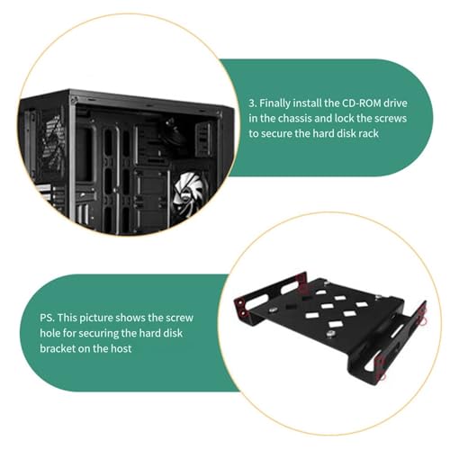KASFDBMO Heavy Duty Internal Hard Drives Mounting Bracket For 2.5In 3.5In Hard Drives Bracket For Enhanced PC Performances - Image 6
