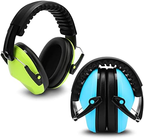 Floriogra Noise Cancelling Headphones for Kids, Adjustable Noise Reduction Hearing Protection Ear Muffs for Monster Truck, Mowing, Concert, 2 Pack