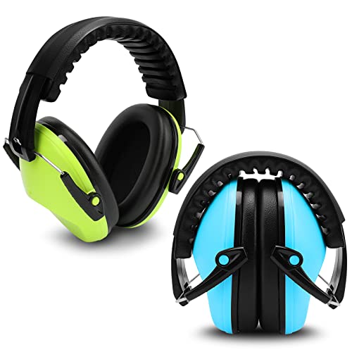 Floriogra Noise Cancelling Headphones For Kids, Adjustable Noise Reduction Hearing Protection Ear Muffs For Monster Truck, Mowing, Concert, 2 Pack #TOP20