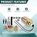 AUTOKAY Universal 6 Volt Electric Fuel Pump w/Installation Kit Inline Type 5-8 PSI 5/16 Inlet & Outlet Compatible with Carbureted Models E8011 SP1124