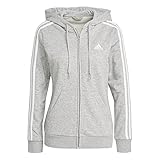 Kängurutasche Adidas Women\'s W 3S FT FZ HD Sweatshirt, medium Grey Heather/White, S