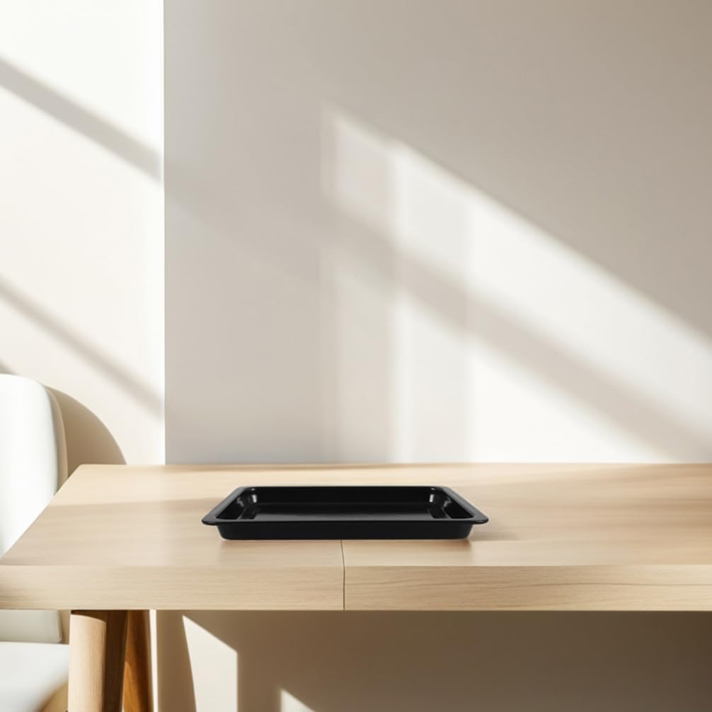 2pcs Enamel Baking Cookie and Cake for Scale Baking Commercial Kitchens and Bakeries Glossy Black Finish