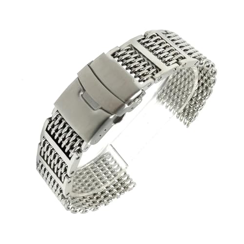 Bracelet de montre en maille milanaise acier robuste avec boucle