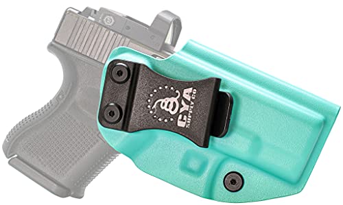CYA Supply Co.- Optics Ready IWB Holsters - Multiple Fits Glock 26 Gen 3-5 Glock 27/33 Gen 3-4 - Teal Blue - Veteran Owned - Made in USA