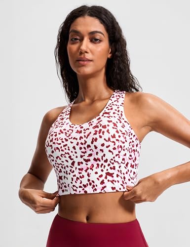 Image of Sports Bras for Women Criss-Cross Back Padded Workout Tank Tops Medium Support Crop Tops for Women