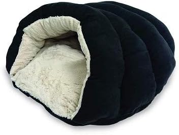 SPOT Ethical Pets Sleep Zone Cuddle Cave - 22” Black - Pet Bed for Cats and Small Dogs - Attractive, Durable, Comfortable, Washable