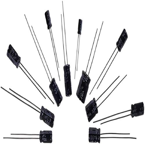 Image of 120pcs 12 values 0.22UF-470UF Aluminum electrolytic capacitor assortment kit set pack