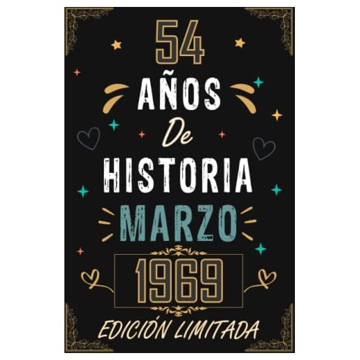 CUADERNO, 54 AÑOS DE HISTORIA MARZO 1969 EDICIÓN LIMITADA: Regalo de 54 cumpleaños para mujeres y hombres, ideas de 54 cumpleaños... un cumpleaños... ... regalo de 54 cumpleaños para él/ella.