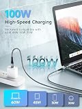 ZKAPOR Kabel USB C USB C [2 sztuki, 2 M, kabel USB typu C 100 W, szybkie ładowanie PD, nylonowy kabel USB typu C do iPhone'a 15/15 Pro Max, Samsung Galaxy S23/S22, Pad Pro, Air, P40/Mate 60, piksele