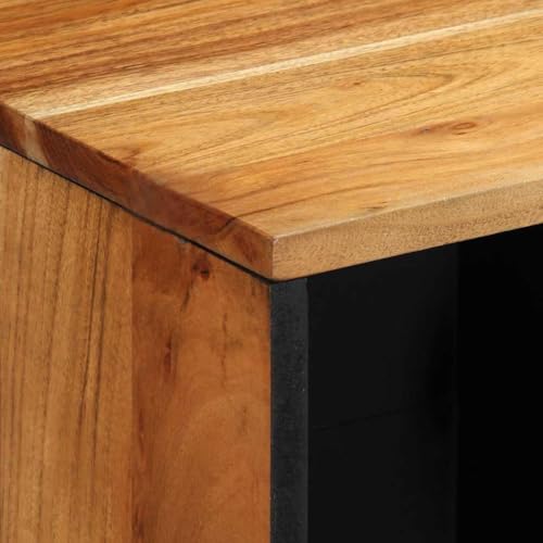 Bahut en bois de mangue massif au design rustique marron