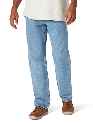 Wrangler Authentics mens Classic 5-pocket Relaxed Fit Cotton Jeans, Stone Bleach, 36W x 34L US
