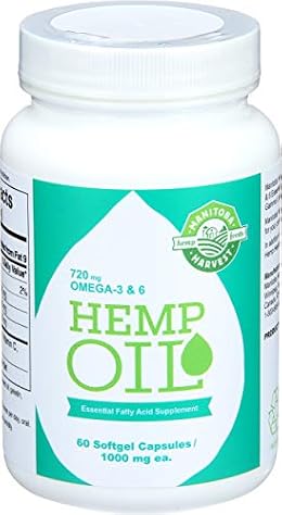Manitoba Harvest Hemp Seed Oil Capsules - 60 count (pack of 1) 1000mg ea.